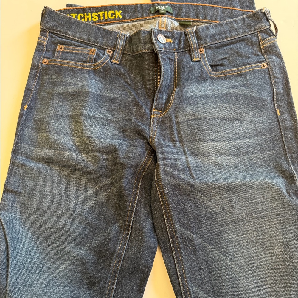 J. Crew Matchstick Dark Wash Straight Jeans